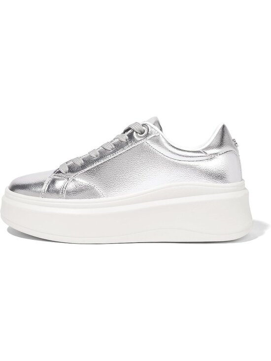 Shoes - 🆕Women's Silver Platform Fashion Sneakers Classic Low Top Thick Sole Casual